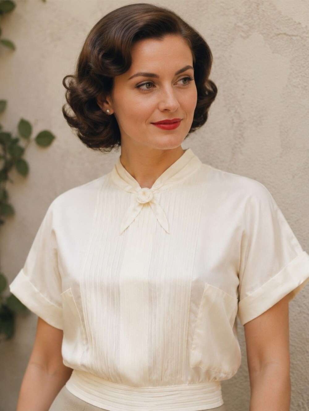 Elegant Cream Women's Top